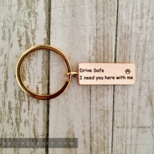 drive safe keychain rose gold