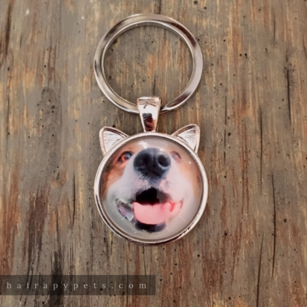 silly dog keychain